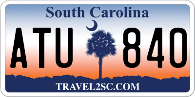 SC license plate ATU840