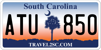 SC license plate ATU850