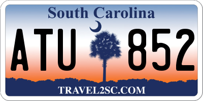 SC license plate ATU852