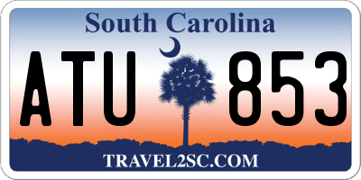 SC license plate ATU853
