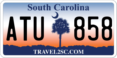 SC license plate ATU858
