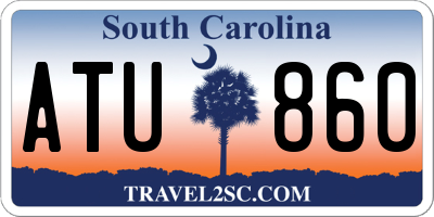 SC license plate ATU860