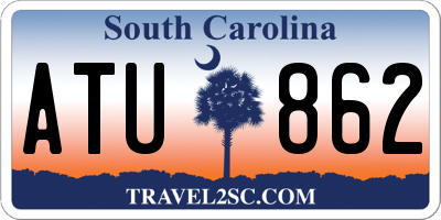 SC license plate ATU862