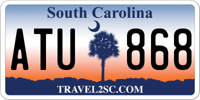 SC license plate ATU868