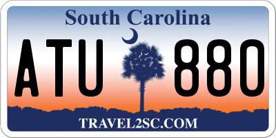 SC license plate ATU880
