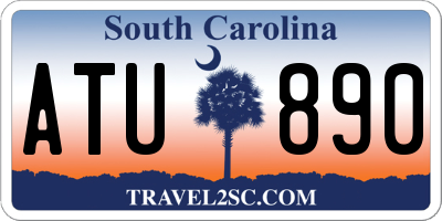 SC license plate ATU890