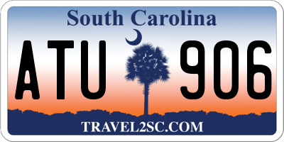 SC license plate ATU906
