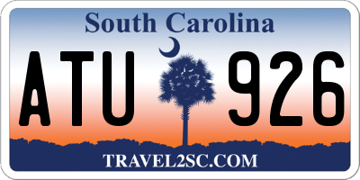 SC license plate ATU926