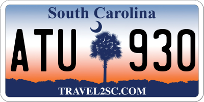 SC license plate ATU930
