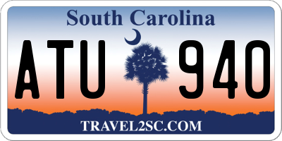 SC license plate ATU940