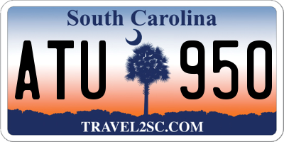 SC license plate ATU950