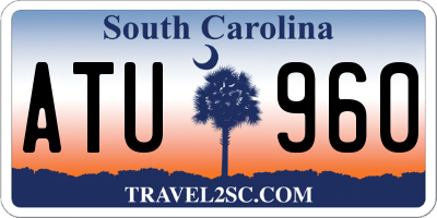 SC license plate ATU960