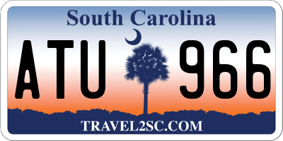 SC license plate ATU966