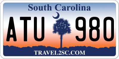 SC license plate ATU980