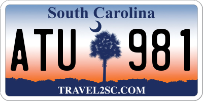 SC license plate ATU981