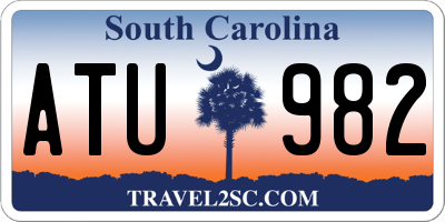 SC license plate ATU982