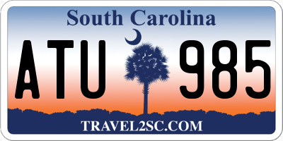 SC license plate ATU985