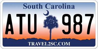 SC license plate ATU987