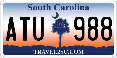 SC license plate ATU988