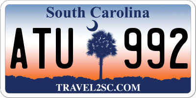SC license plate ATU992