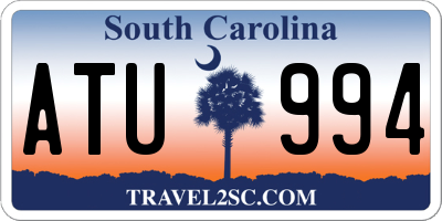 SC license plate ATU994