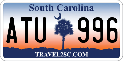 SC license plate ATU996