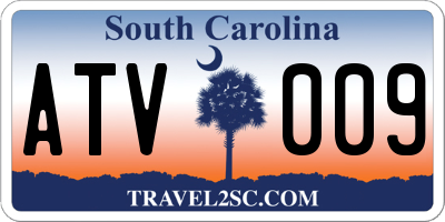 SC license plate ATV009