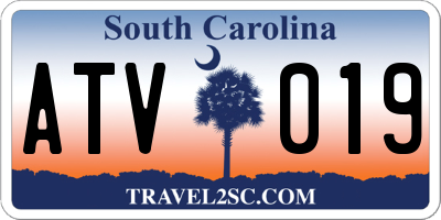 SC license plate ATV019