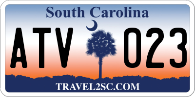 SC license plate ATV023