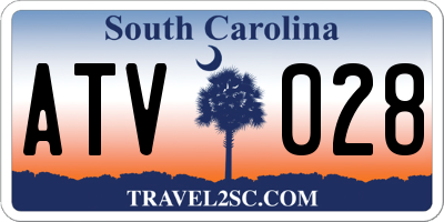 SC license plate ATV028