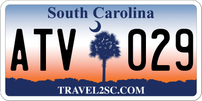 SC license plate ATV029