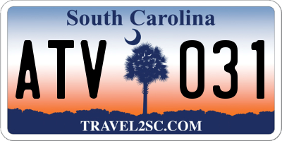 SC license plate ATV031