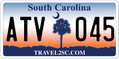 SC license plate ATV045