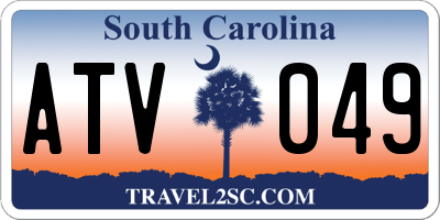 SC license plate ATV049