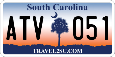 SC license plate ATV051