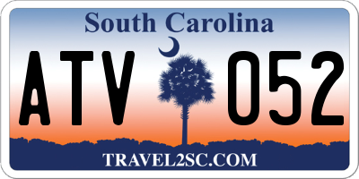 SC license plate ATV052
