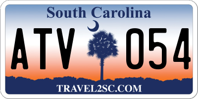 SC license plate ATV054