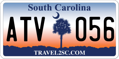 SC license plate ATV056