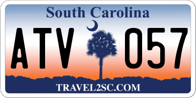 SC license plate ATV057