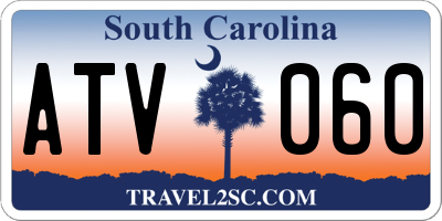 SC license plate ATV060