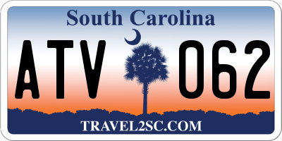 SC license plate ATV062