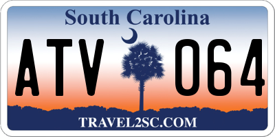 SC license plate ATV064