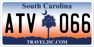 SC license plate ATV066