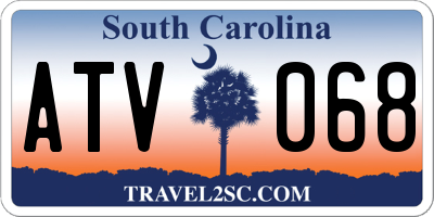 SC license plate ATV068