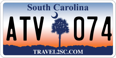 SC license plate ATV074