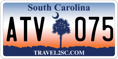 SC license plate ATV075