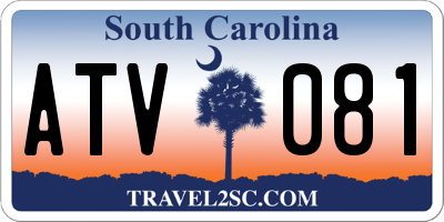 SC license plate ATV081