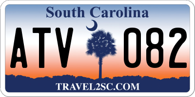 SC license plate ATV082