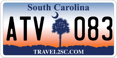 SC license plate ATV083