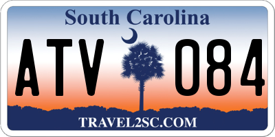 SC license plate ATV084